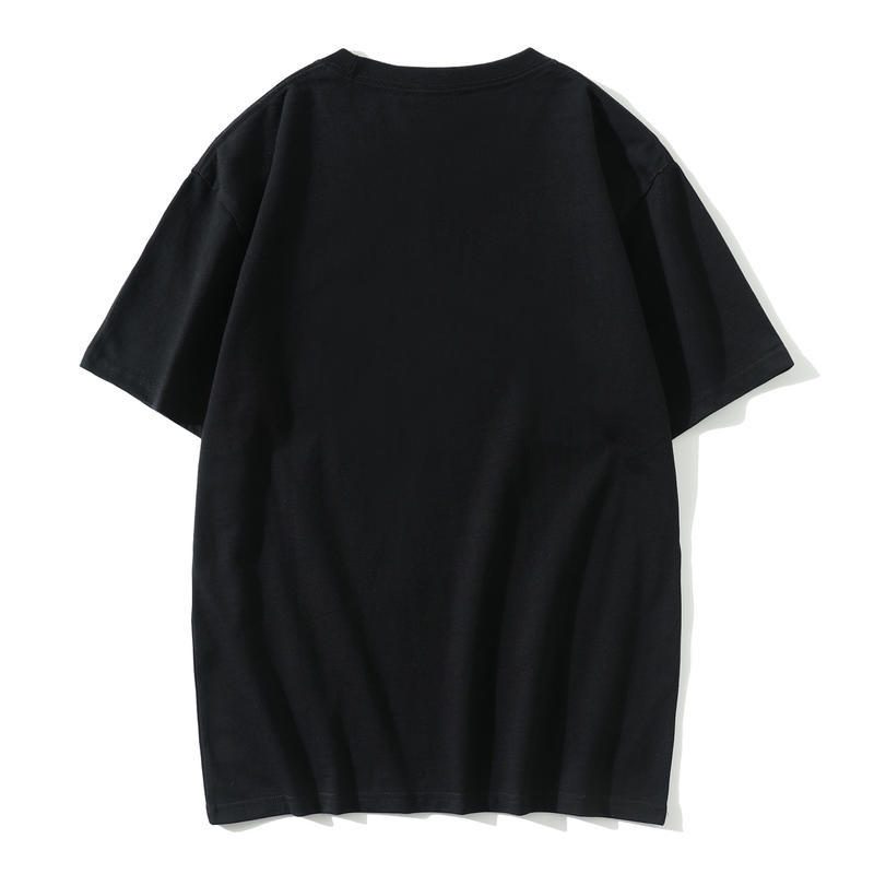 Cotton solid color short sleeve T-shirt for men and women with a…