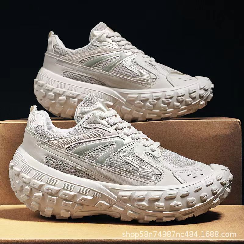 Paris Durian Sole Tire Shoes Men's Shoes 2025 New Summer Street Thick Sole Heightening Breathable Sports Dad Shoes Trend Paris Durian Sole Tire Shoes Men's Shoes 2025 New Summer Street Thick Sole Heightening Breathable Sports Dad Shoes Trend