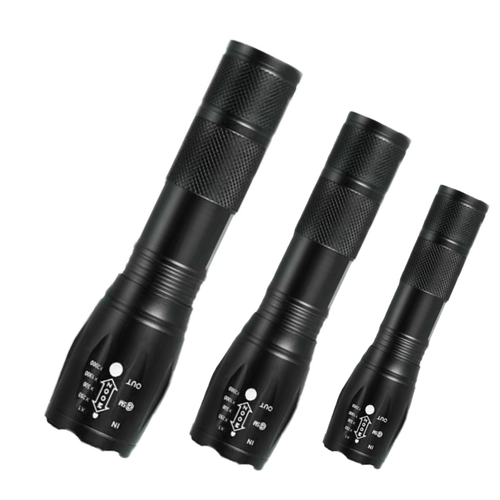 Transfronteriza T6 luz fuerte aleación de aluminio multifunción zoom telescópico recargable LED al aire libre iluminación del hogar linterna en stock