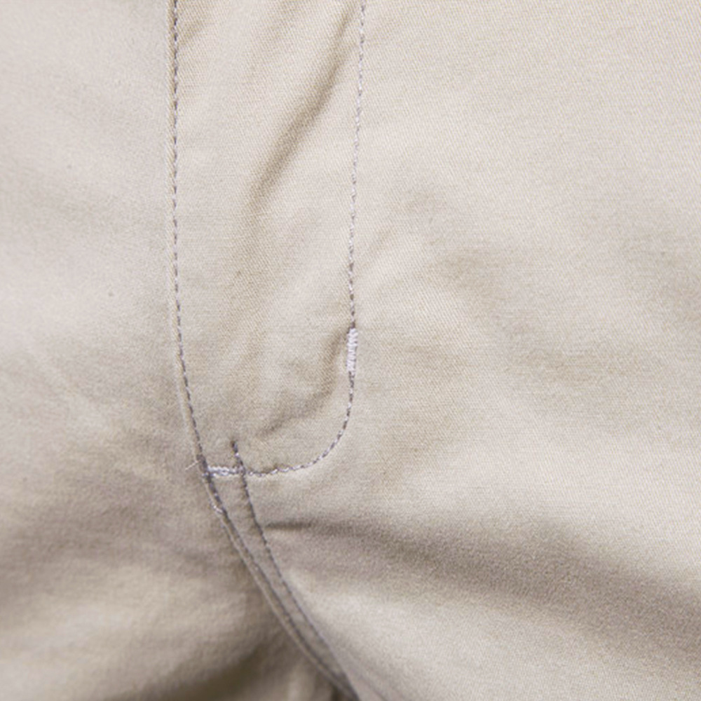 Casual Cotton Shorts For Men Five-point Straight Fit Solid Colour_voghion.com