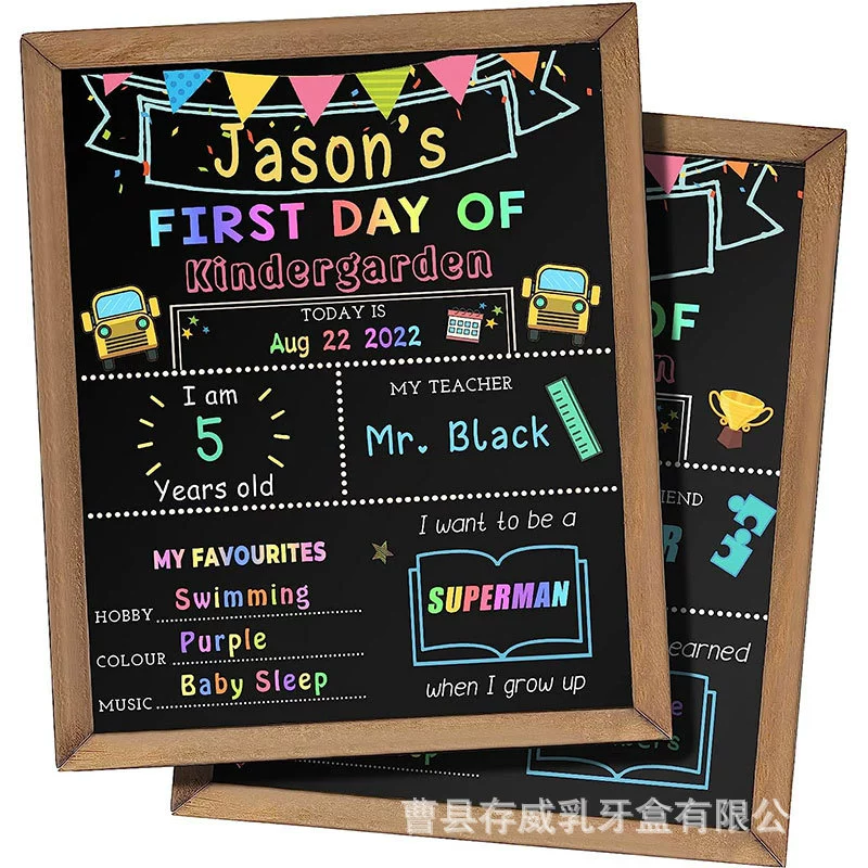 Трансграничная подвеска для школьной доски в честь выпускного сезона, студенческая подвеска для самостоятельного изготовления, маленькая двусторонняя доска для сообщений, фото-украшение, подвесная табличка.