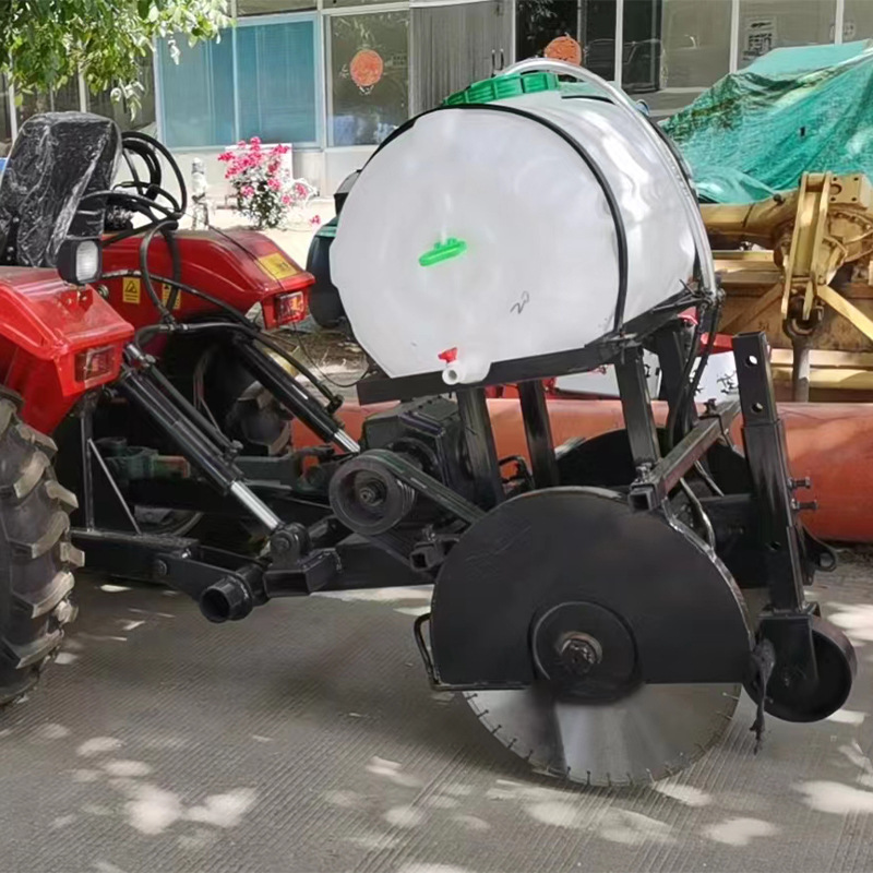 拖拉机带动切割机 混凝土水泥地面双锯片地面切割机 深浅可调