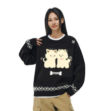 黑色小香风毛衣女秋季穿搭秋冬季款高级感慵懒宽松韩系针织衫上衣