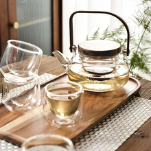 日式玻璃茶具套装家用客厅小型茶杯泡茶器功夫茶杯泡茶盘整套用品