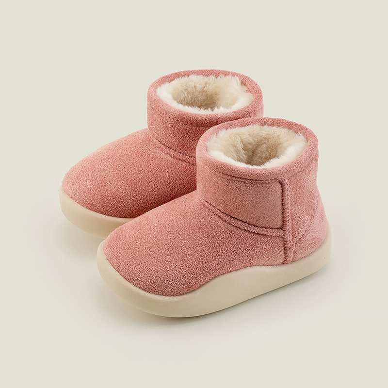 Feliz Mary botas de nieve para niños niñas forradas de lana gruesa caliente media pantorrilla niños invierno al aire libre Bebé Zapatos de algodón botas cortas