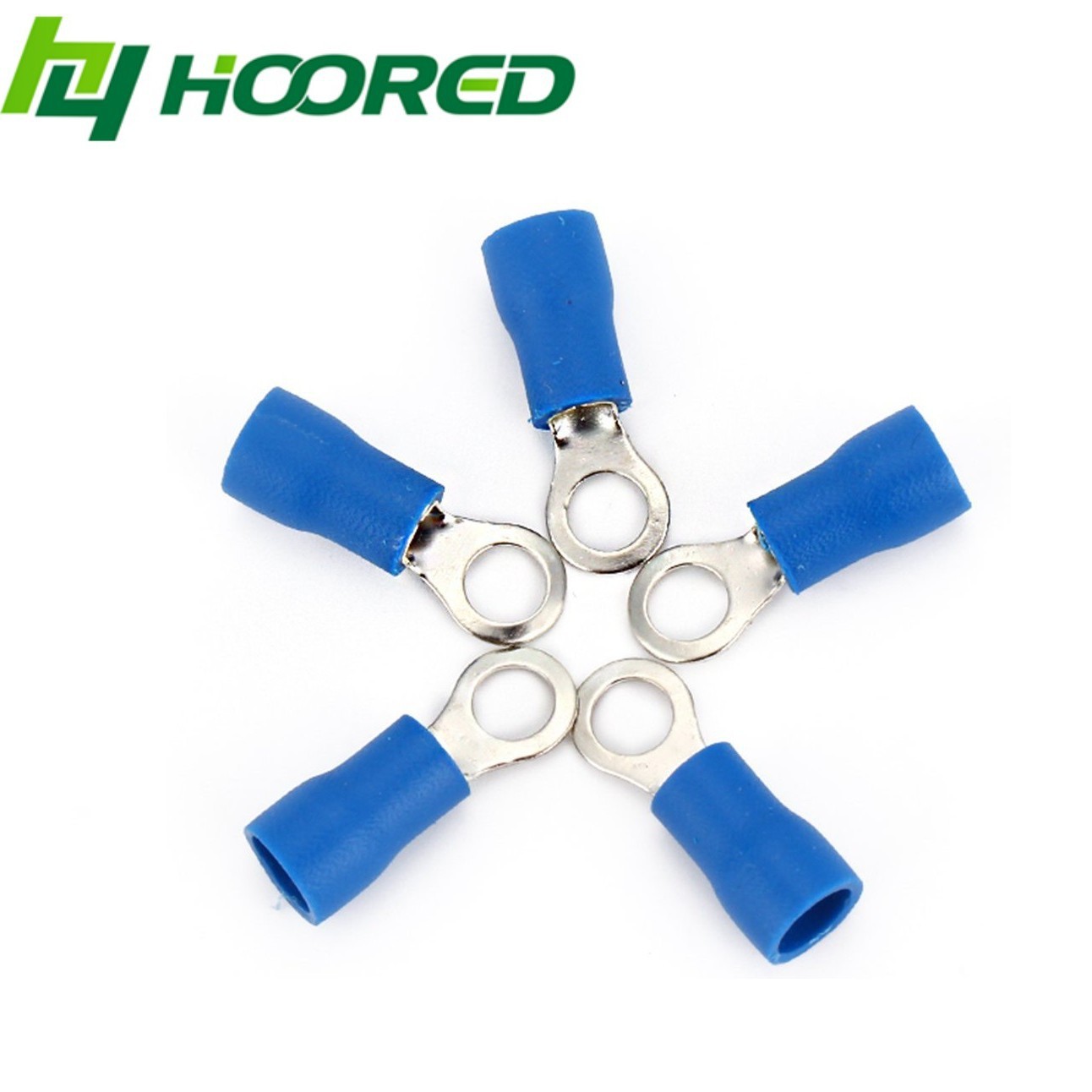 低价RV2-8冷压端子RV圆形接线鼻线耳带绝缘 RV预绝缘冷压端子