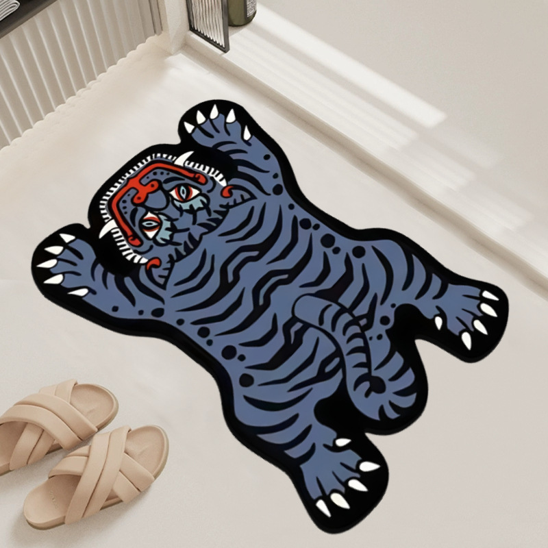 Chinese Style Personalized Special-Shaped Tiger Diatom Mud Bathroom Toilet Water-Absorbent Non-Slip Floor Mat Stain-Resistant Entrance Door Mat Chinese Style Personalized Special-Shaped Tiger Diatom Mud Bathroom Toilet Water-Absorbent Non-Slip Floor Mat Stain-Resistant Entrance Door Mat