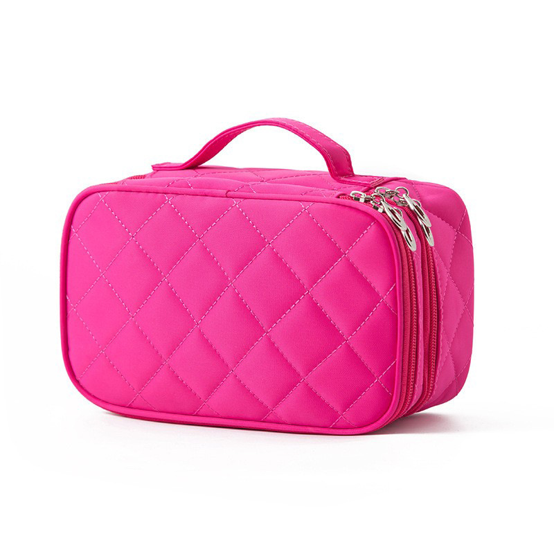 Nueva bolsa de cosméticos bolsa de lavado creativo hebilla impermeable caso cosmético nylon negro espejo bolsa de almacenamiento transfronterizo al por mayor