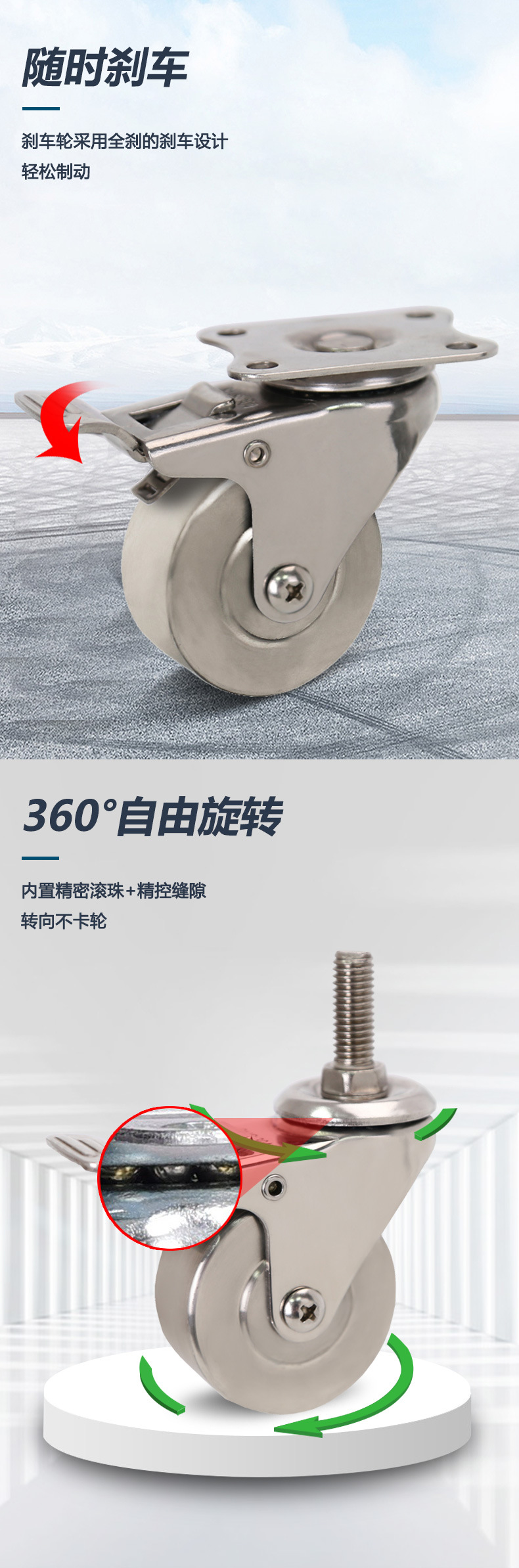 全不锈钢轻型轮