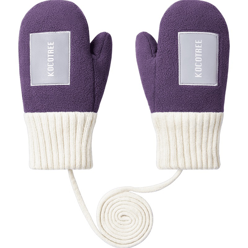 Guantes para niños de hilo KK árbol de invierno para bebés con dedos de otoño para niños y niñas estudiantes de primaria caliente de clase A antiestática