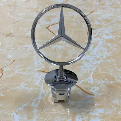 Car logo engine hood emblems, C180, C200 - standard-mercedes-benz-s-class-vertical-emblem-gloss-finish