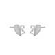 Cross-border good goods love silver pin earrings women's light luxury diamond earrings fashion temperament asymmetric earrings factory wholesale