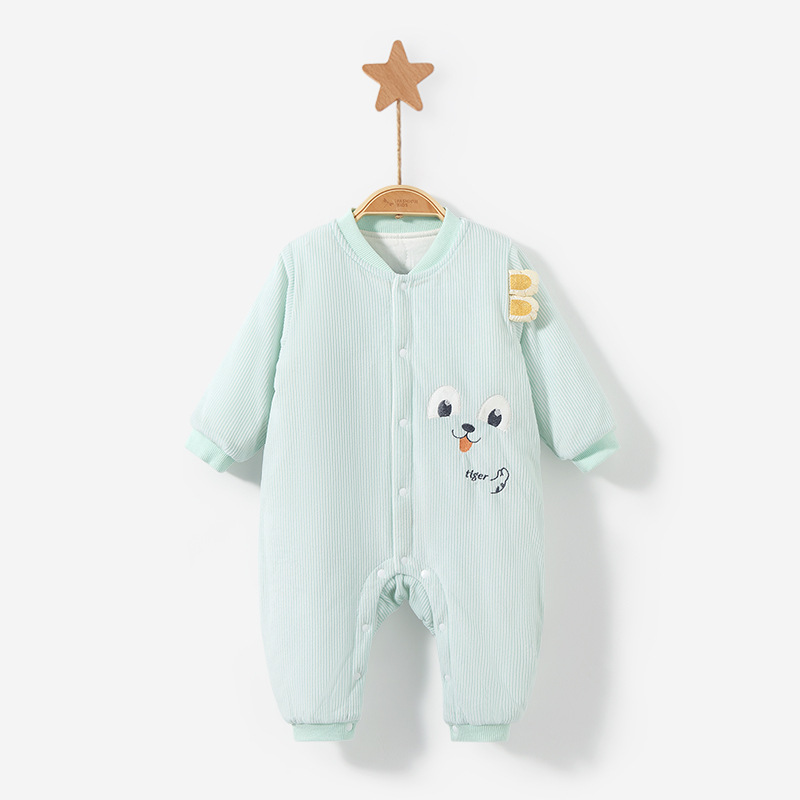 Mono de bebé Otoño e Invierno recién nacido acolchado Delgado engrosado traje de mameluco cálido para hombres y mujeres ropa de salida ropa de invierno para bebés