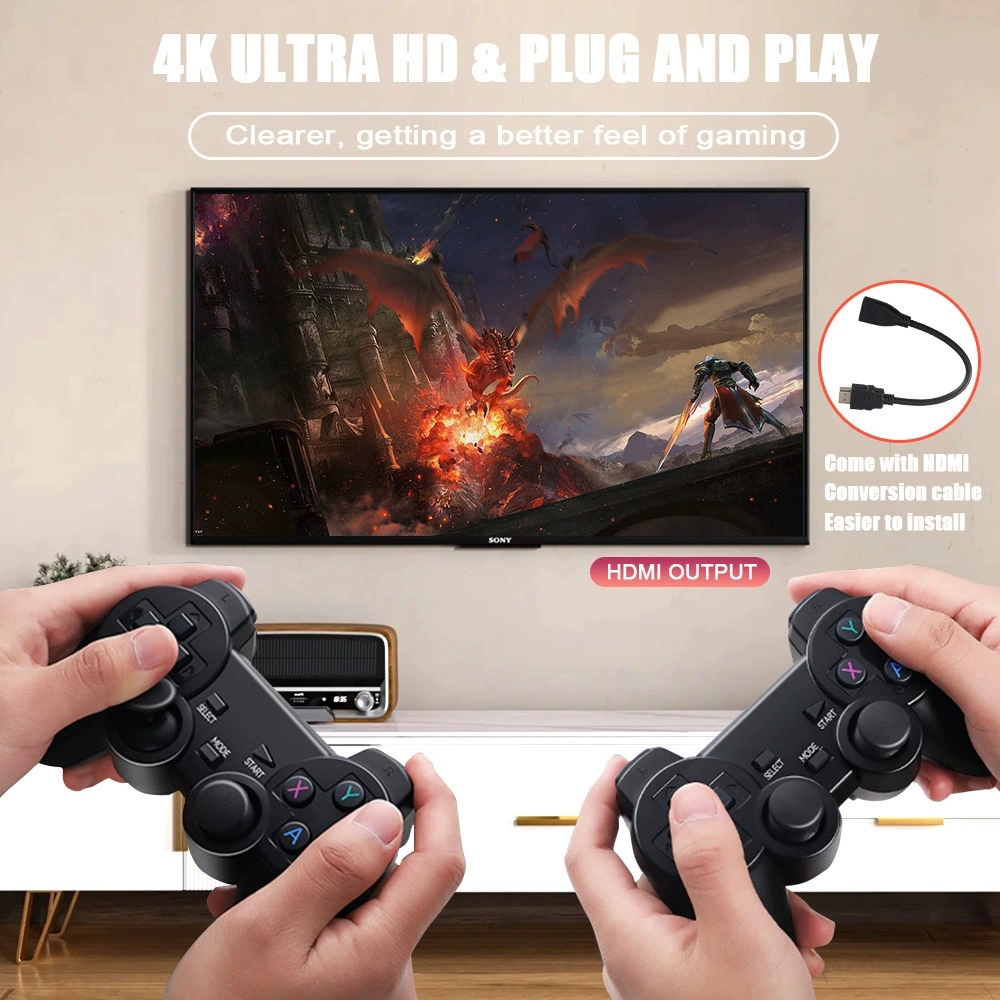 Кросс-граничный игровой набор GD10-X2 ТВ-игровая приставка для дома, 4K HD, 2.4G беспроводная, классическая игра консоль
