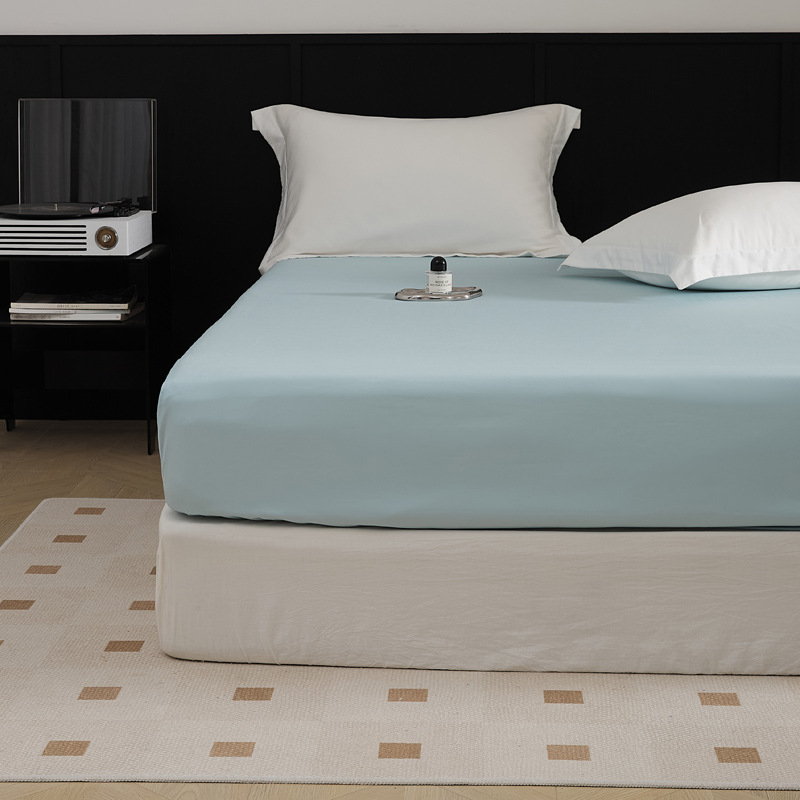 El nuevo 100S de algodón de fibra larga de algodón de una sola cama de algodón puro de color sólido agradable para la piel, cama de 1,5 m, cama de 1,8 m