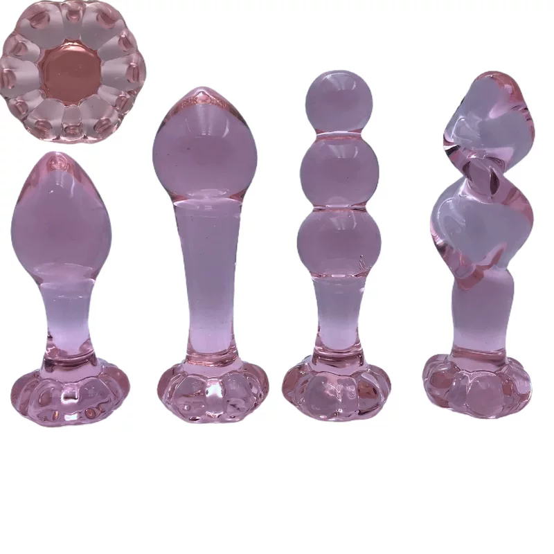 A49 Флоралный дворик кристаллический стриптиз Женский стеклянный анальный толчок Женский половой акт Изделия женские мастурбационные устройства
