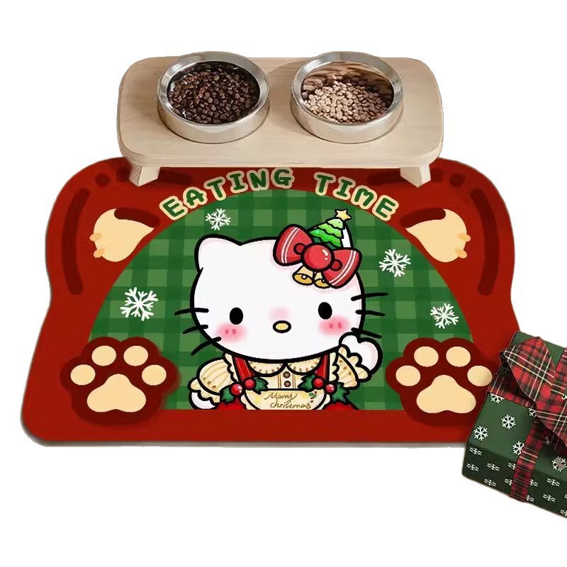 卡通可爱HelloKitty宠物猫狗喂食硅藻泥餐垫耐脏耐磨防尘地垫代发|undefined