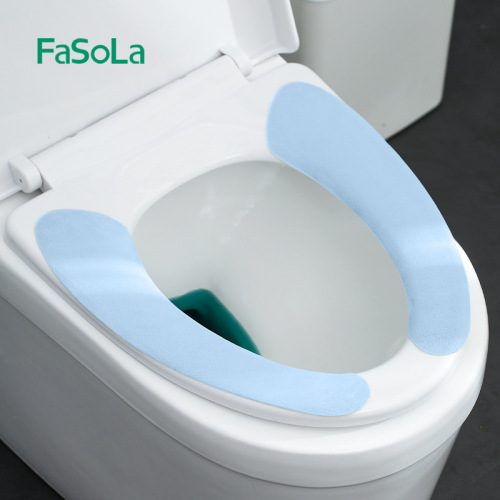 FaSoLa antibacterial toilet seat toilet seat universal sticker household winter thickened gasket toilet cover adhesive ring