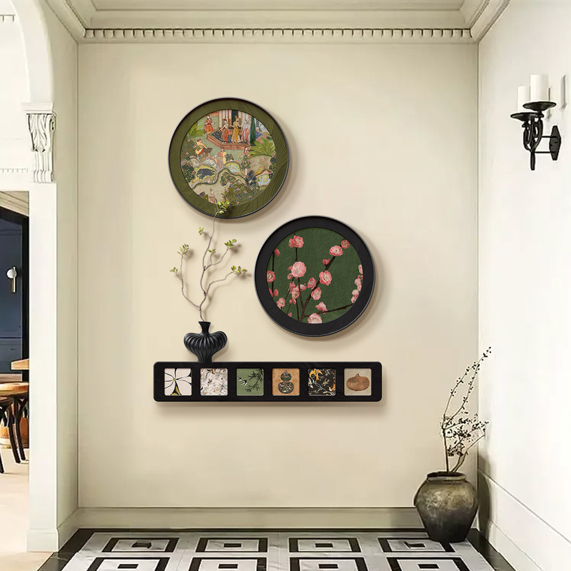 Medieval-Style Entrance Hall Decorative Painting, Niche Art, Sofa Background Wall Hanging Painting, High-End Dining Room Combination Painting Medieval-Style Entrance Hall Decorative Painting, Niche Art, Sofa Background Wall Hanging Painting, High-End Dining Room Combination Painting