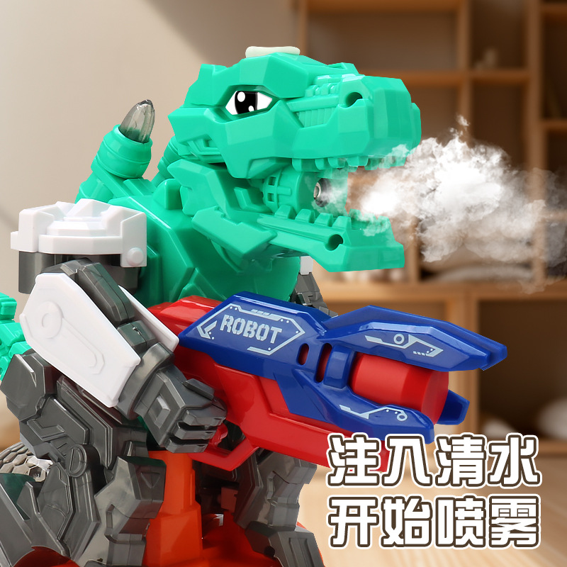 Simulación eléctrica transfronteriza pulverización juguetes dinosaurios swing izquierda y derecha caminando música luces Tyrannosaurus Rex niño puzzle