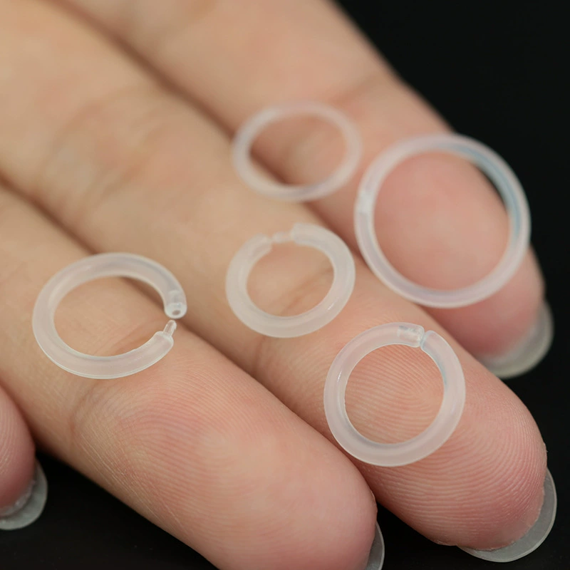 Прозрачные пластиковые серьги-кольца для студентов, невидимые пластиковые простые серьги-клипсы, не блокирующие, не требуют снятия для сна, кольца для ушной хрящей из полипропилена