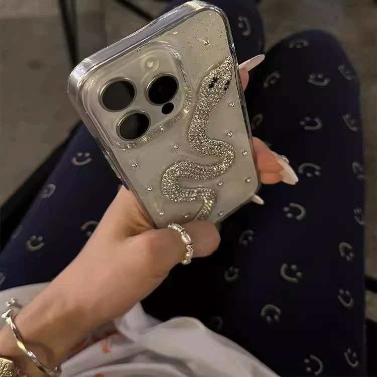 Объёмный совместимый чехол Pro, iPhone 15, инкрустирован бриллиантами, 14, 14 Pro Max