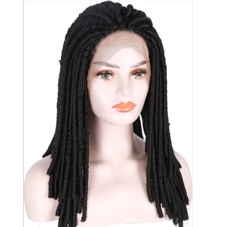 Women's artificial twist crochet wig