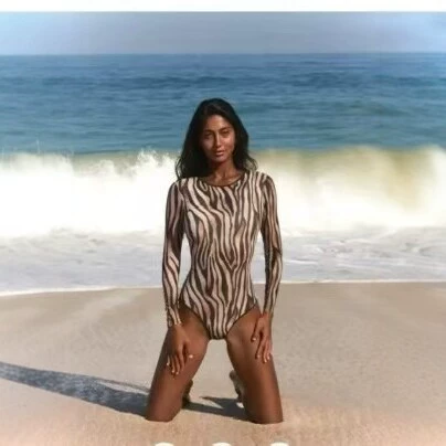 2026新款欧美俄罗斯比基尼连体泳衣女紧身显瘦性感防晒泳装跨境