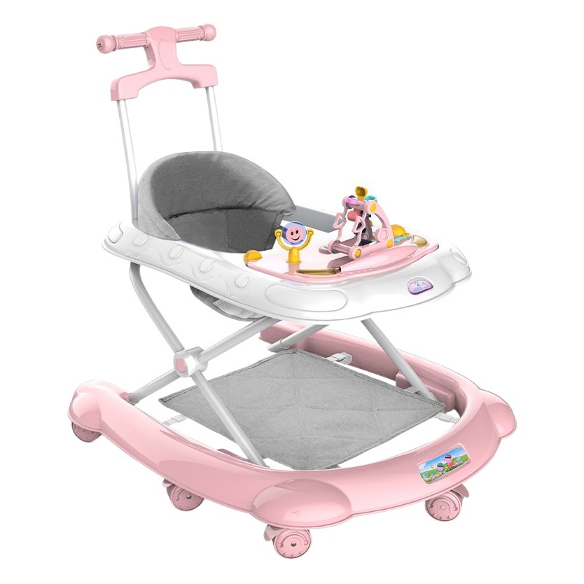 Baby Walker multi-funcional anti-o-pierna Flip chica mano empuje puede sentarse niños bebé niño empezar a conducir