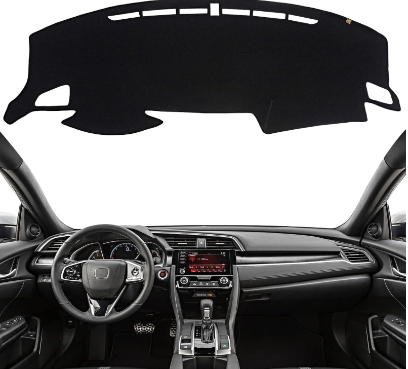 2021-2016 Honda Civic dashboard mat for left and right-hand drive, anti-glare mat for dashboard