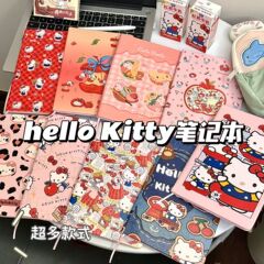 A5可爱凯蒂猫系列硬壳皮质笔记本kitty猫学生记事日记本彩页手账