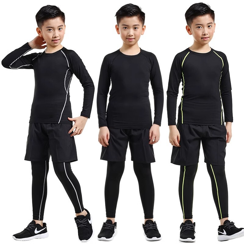 Children's tights training clothes quick-drying clothes boys autumn and winter basketball football bottoming sports fitness clothes suit boys