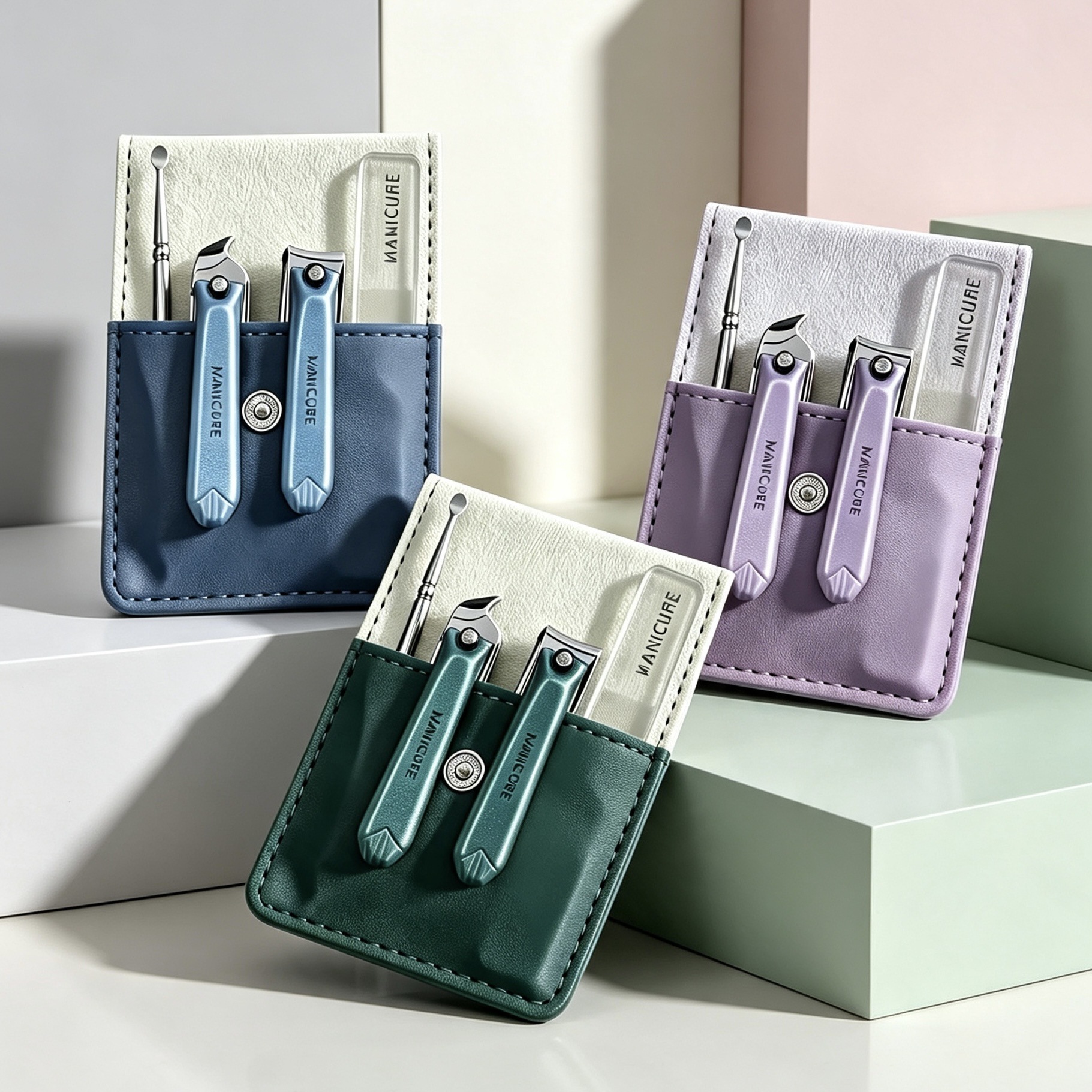 Wholesale Stainless Steel Nail Clippers Exquisite 4-Piece Set High-End Manicure Kit Portable Home Use Manicure Tools