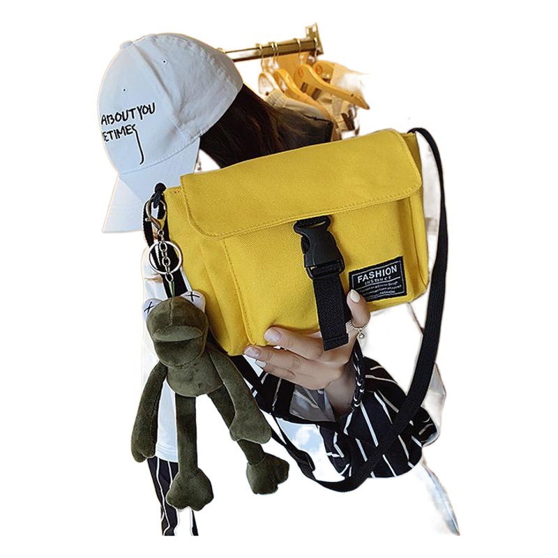 Small Bag Women's 2019 New Fashionable Crossbody All-match One-shoulder Instagram Style Korean-style Harajuku ulzzang Canvas Bag for Students