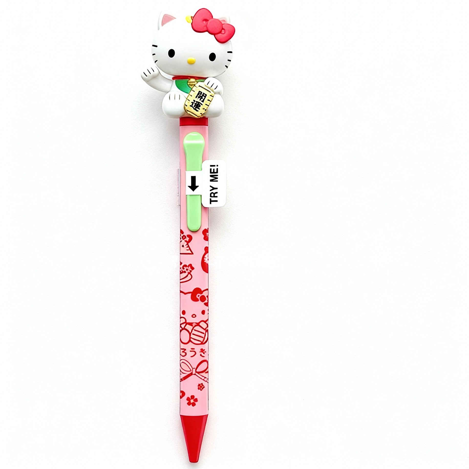 Edición japonesa de Sanrio hellikitty para atraer la fortuna Gato agitar bolígrafo pulsar el movimiento kt para atraer la fortuna Exorcise Kitty Gato