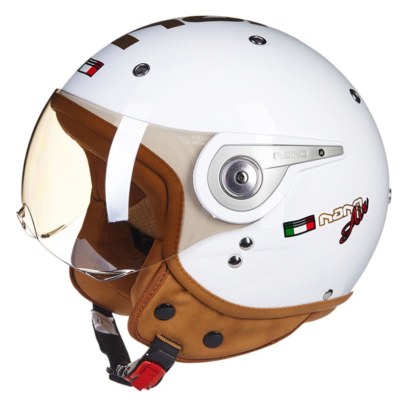 Beon motocicleta casco retro unisex cuatro estaciones universal coche eléctrico medio casco motocicleta casco nacional estándar 3C certificación