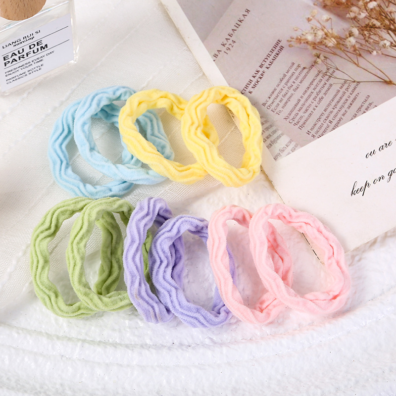 Explosiones clásicas super asequibles 10 colores anillo de cabello grueso de alta elasticidad sin costuras toalla jacquard anillo de goma cubierta de cuero