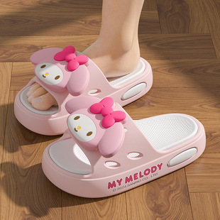 Melody Slippers Women's Summer Cute Cartoon Indoor Home Furnishing Feeling Can Be Weared Out Sanrio Sandals Women's Summer