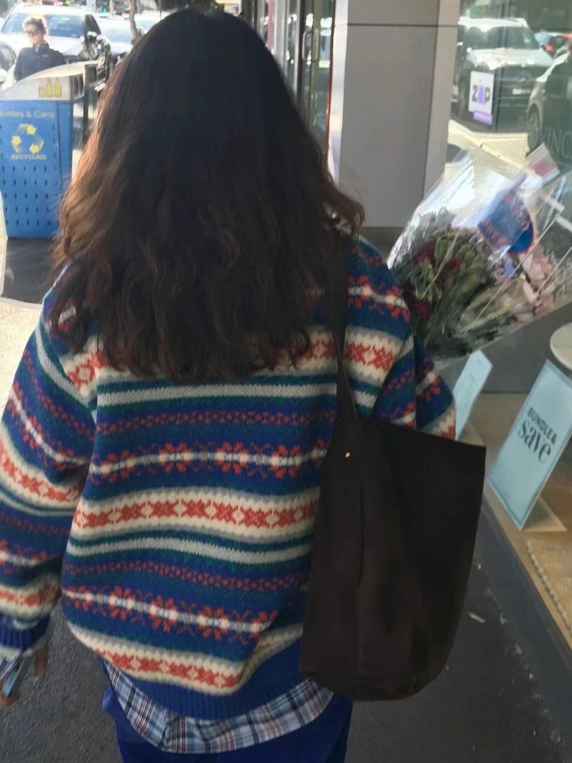 2025年秋新作 韓国東大門シエ*ネ風 レトロでスリムなコントラストカラーのジャカードニットセーター