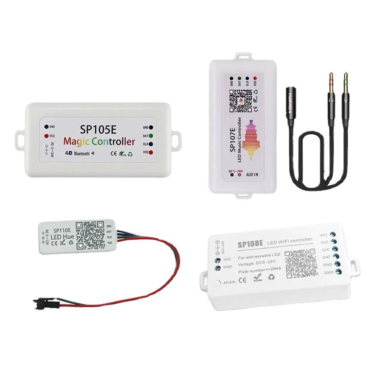 SP110E Bluetooth WS2812 световая лента, умный контроллер 108E, умный 110E полноцветный 107E Phantom LED