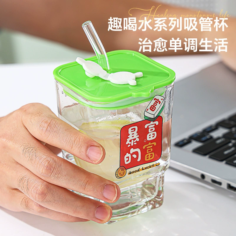 Creative square high quality glass with glass