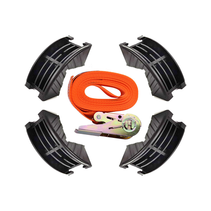 套装25mm无钩拉紧器和4个1inch塑料护角棘轮系带套件涤纶绑带收紧
