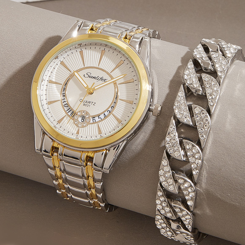 Marca multi-funcional reloj de los hombres al por mayor correa de acero negocio impermeable luminoso reloj de cuarzo de los hombres reloj no mecánico reloj de los hombres