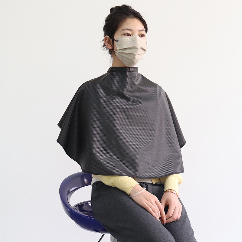 Barbero de Amazon transfronterizo, cortador de pelo, permanente y teñido, ropa de trabajo de peluquero, delantal de velcro impermeable y antiestático