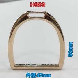 现货纯铜马蹬扣皮雕皮艺箱包马鞍马具五金配件A字扣牵引绳调节扣