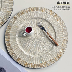 High-end light luxury dinner plate creative colorful storage polygon home living room coffee restaurant tray shooting props