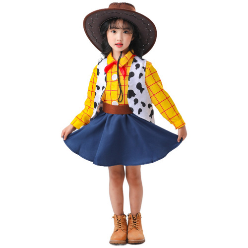 Toy Story 4 Halloween Toys Woody Shepherd Girl Parent-Child Children's Clothing Men's Denim Suit