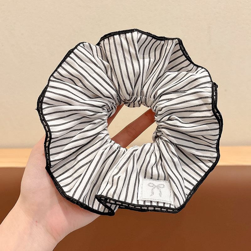 Primavera nueva corbata de pelo de intestino grueso para niños accesorios para el cabello de encaje dulce niña cabeza de bebé flor cuerda para la cabeza tocado de cuerda para el cabello japonés