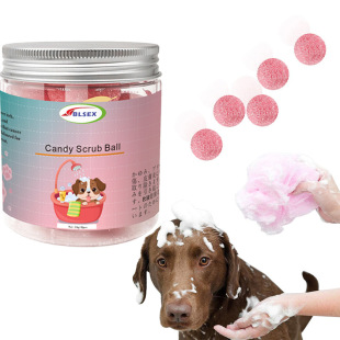 Blsex Pet Bath Salt Brushed Ball Dog and Cat Spa Bath Ball Fragrance [Amazon Spot]