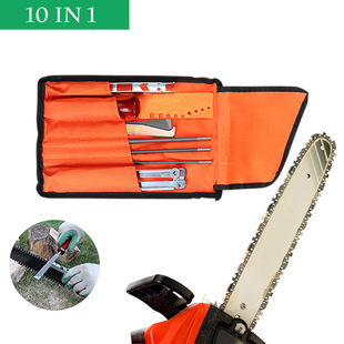 Chain saw file tool kit set electric chain saw file oil saw file steel file wood handle grinding chain set